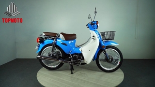 Motocicleta de rua EFI 107 cc, amortecedores duplos, rodas raiadas, capacidade de carga resistente